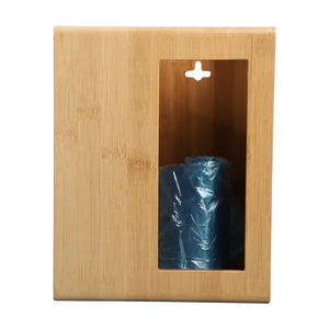 Nouveau distributeur de sacs poubelle en bambou naturel pur boîte de rangement de sacs à ordures pour la cuisine porte-distributeur de sacs poubelle - Product Image 3