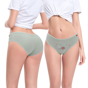 UOKIN-Bragas de algodón para mujer, <span class=keywords><strong>ropa</strong></span> <span class=keywords><strong>interior</strong></span> de algodón acanalado ajustado para <span class=keywords><strong>chicas</strong></span> maduras, color sólido con estampado de estrellas de cinco puntas, venta al por mayor - Product Image 2