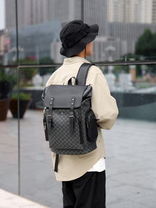 Personalized Pu Leather <strong>Backpack</strong> <strong>Brown</strong> Waterproof Pu Expend Design Custom logo Men <strong>Backpack</strong> - Product Image 6