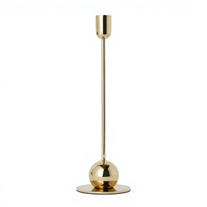 Porte-bougie en fer doré, décoration de la maison, design fantaisie de Noël, durable, écologique, fait main pour la maison, l'hôtel, le restaurant - Product Image 1