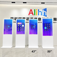 Tótem Digital Android con Pantalla Táctil de Color Blanco para Publicidad en el Vestíbulo de Hoteles, de 43, 50 y 55 Pulgadas