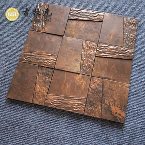 New Design Vintage Brown 3D Antique Copper Metal Mosaic <strong>Tile</strong> for Interior Wall Backsplash Livingroom Apartment Hotel Decor - Product Image 3