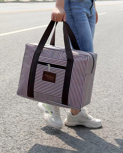 WS448 sac mobile à rayures grande capacité sac d'expédition étanche pour l'extérieur sac de voyage pliable en toile Portable Durable - Product Image 3