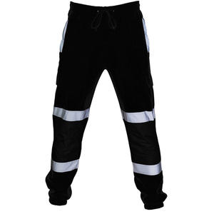 Vente à chaud de pantalons de travail décontractés pour hommes pantalons réfléchissants multi-poches d'extérieur de couleur unie personnalisés salopette de jambe - Product Image 3