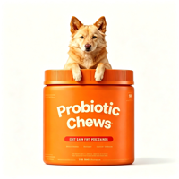 OEM ODM Probiotiques pour chiens sous forme de friandises moelleuses, favorisent la santé intestinale, soulagent la diarrhée pour toutes les races de chiens