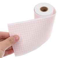 Papier ECG EKG, 80 mm X 20 m (3,14 po X 787,4 po) Feuilles d'enregistrement thermique pour appareil ECG domestique, Papier graphique ECG EKG