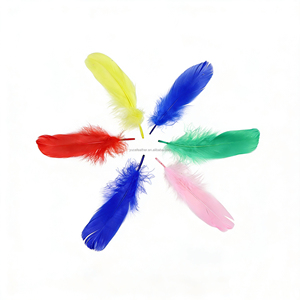 Plumas de Ganso y Pato Teñidas de 13-17 cm (Color Personalizado Lavado) para Decoración de Bodas, Calidad Superior, Venta al Por Mayor/a Granel - Product Image 1