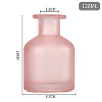 Diffuseur de parfum en verre rose sans BPA de 130 ml avec bâtonnets, étiquette privée, diffuseur d'huiles essentielles pour la maison, garantie de 12 mois