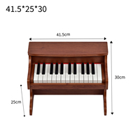 KEIRD Jouet en bois Mini Piano 25 touches Clavier électronique en bois Instrument de clavier musical éducatif précoce pour enfants pour la famille