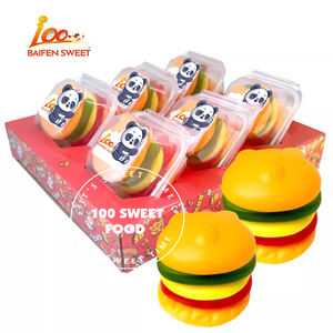 Fábrica chinesa atacado Gigante Cachorros-quentes e hambúrgueres Gummies <span class=keywords><strong>Candy</strong></span> Soft Chewy Gummy Sweet - Product Image 1
