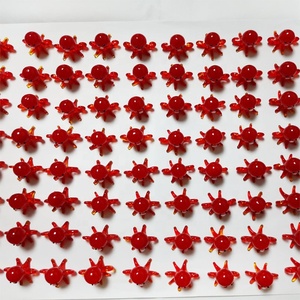 Figurine <span class=keywords><strong>miniature</strong></span> <span class=keywords><strong>en</strong></span> <span class=keywords><strong>verre</strong></span> <span class=keywords><strong>soufflé</strong></span> personnalisée, pieuvre rouge, animal marin 3D pour micro-paysage, kits de bougies <span class=keywords><strong>en</strong></span> <span class=keywords><strong>verre</strong></span>, technique de lampworking - Product Image 5