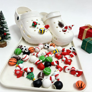 3D Sports Ball PVC Shoe <strong>Charms</strong> Basketball <strong>Football</strong> Tennis Baseball Volleyball Rugby <strong>Croc</strong> <strong>Charms</strong> for Clog Shoes Decoration - Product Image 2
