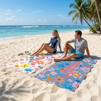 Custom Size Logo Cartoon Printed Beach Towel Fast Delivery Summer Large Microfiber Beach Towels Sand-free Jacquard Beach Towel