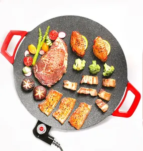 Koreaanse Multi-Functionele Non-Stick Elektrische Bakplaat Draagbare Bbq Plaat Grill