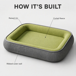 Cama Moderna para Mascotas, Tipo Cueva, de Felpa Suave, para Perros y Gatos, con Funda Lavable y Extraíble, Nido Interior para Mascotas - Product Image 3