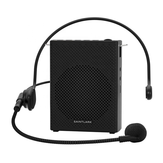 Saintlark 1800mah Rechargeable Mini Audio Speaker 5W Output Mini Amplifier Headwear Mic for Teachers Docents Guides Coaches