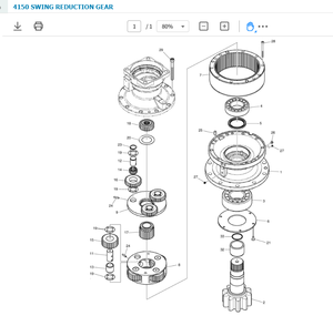 Запчасти для экскаватора Doosan <span class=keywords><strong>Daewoo</strong></span> DX140W DX160W DX150-9C Doosan деталь 130426-00022 редуктор поворота - Product Image 3