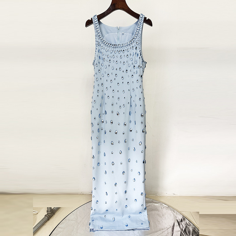 diamond collar long dress Diamonds White Maxi Dress – Lady Lux Swimwear main image 1