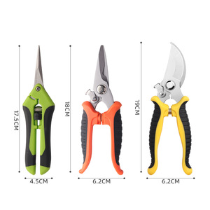 Ensemble de 3 ciseaux de jardin ergonomiques à monter soi-même avec poignée en plastique, outils de taille sans effort, sécateurs antidérapants <span class=keywords><strong>pour</strong></span> jardiniers - Product Image 2