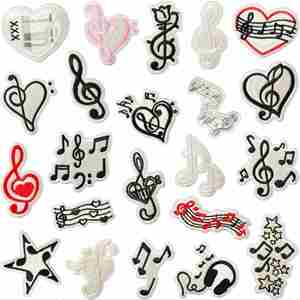 New Iron on Embroidered Artistic Musical-<b>Note</b> Patch for Clothing Bags Pants-Versatile DIY Embellishment - Product Image 1