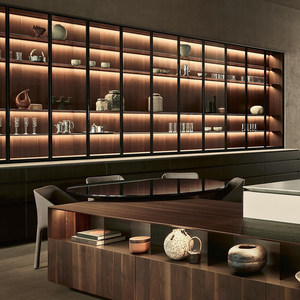 Gabinetes de Cocina Modulares de Lujo con Acabado Lacado de Alto Brillo, Diseño Personalizado, Juego Completo de Gabinetes de Cocina con <span class=keywords><strong>Isla</strong></span> para Villa - Product Image 3