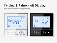 Termostato Inteligente Wifi para Habitación, Controlador de Temperatura Digital para Aire Acondicionado, Ventilador de Bobina de CC, HVAC RS485 Modbus 24V 220V de Tuya