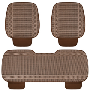 Lychee Pattern Breathable Single Rear Car Seat Cover Comfortable Anti-Wrinkle <b>Cushion</b> for Main Driver Universal Car Seat - Product Image 4