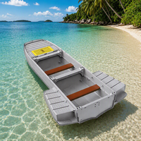 Bateaux de pêche portables en PE, pliables, segmentés, à assembler facilement, bateaux en plastique transportables pour la pêche côtière