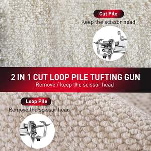 <span class=keywords><strong>2</strong></span>.0 Ah batterie <span class=keywords><strong>2</strong></span> in 1 macchina per tappeti Tufting senza fili con batteria lunga lavoro-peso ridotto - Product Image 5