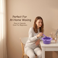 Recharge de bol en silicone réutilisable pour cire avec spatule à cire, logo personnalisé, épilation, vente en gros