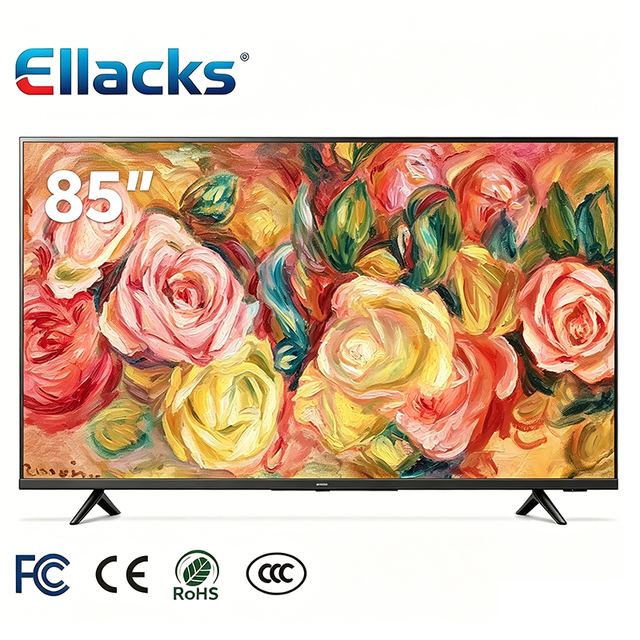 Factory Direct Smart TV Ultra-thin 85 Inch 4K UHD LED with Frameless Design Android Google Bluetooth Hotel Use QLED Television
