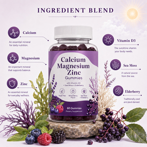 Marque privée Complément alimentaire Premium Vitamines Supplément Vitamines Calcium Magnésium Zinc Gommes pour des os et des dents en bonne santé - Product Image 4