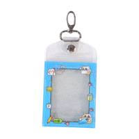 Porte-cartes transparent personnalisé coréen mignon avec paillettes, OEM ODM, pour cartes photo, d'identité, de campus, de métro, avec porte-clés