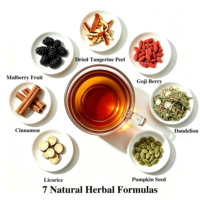 Tisane Douce aux Herbes pour Hommes, Sachets de Thé Pyramidaux Personnalisés OEM à Mélange Herbal Naturel Quotidien pour Hommes, 30 Sachets