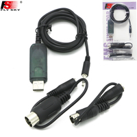 Flysky-Emulador USB FMS con Cables para Entrenamiento de Habilidad, Dispositivo con Cables para Flysky FMS, I6X, GT3B, JR, WFLY, 4-8Ch, Venta Al por Mayor