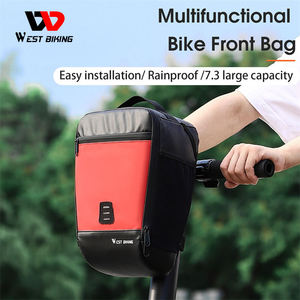 Sac de vélo avant WESTBIKING, design de poche, installation facile, étanche, grande capacité 7,3 L, sac de vélo multifonctionnel en PVC - Product Image 2