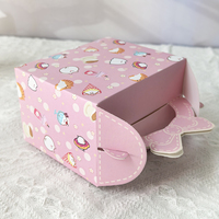Boîte à bonbons rose personnalisable avec logo, écologique, recyclable, ventilée, idéale pour l'emballage