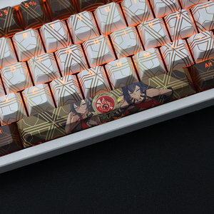 Genshin Theme <span class=keywords><strong>Dehya</strong></span> Tasten PBT-Farb sublimation 5 Seiten Kirsch höhe für 61 64 75 87 98 Tasten mechanische Tastatur - Product Image 3