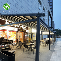 Fournisseur d'usine YST Auvent de toit en PVC rétractable motorisé automatique Pergola en PVC Auvent de patio étanche pour restaurant