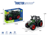 Tracteur agricole jouet avec chargeur frontal, lumières et sons, construction métallique, à friction, pour les 14 ans et plus