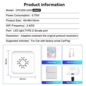 Carlinkit U2W Mini3 boîte de module de jeu de voiture sans fil carplay ai usb dongle pour <span class=keywords><strong>Volkswagen</strong></span> Audi Benz apple iphone - Product Image 3