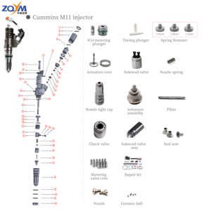 ZQYM Fabrik Großhandel Hochleistungs-Kraftstoffeinspritzdüsen Auto-Motorenteile M11 Einspritzdüse für Cummin-s Dieselmotor - Product Image 6
