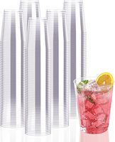 Gobelets en plastique transparent PET jetables, imprimés avec logo personnalisé, 500 ml, avec couvercle en dôme, qualité alimentaire, pour thé aux fruits, bubble tea, café, boissons froides