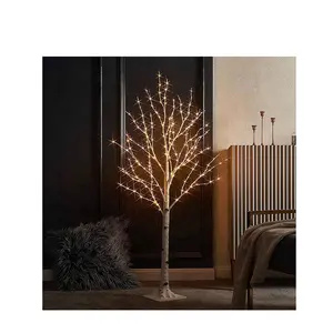 发光二极管桦树4英尺200升暖白色仙女灯微型发光二极管桦树灯家居感恩节圣诞节日装饰