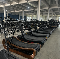 Tapis de course manuel non électrique avec courroies en aluminium et nylon, affichage LED, inclinaison 0-20 %, pour usage commercial en salle de sport
