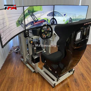 Simulateur profil aluminium volant personnalisé Cockpit simulateur de jeu de conduite superbe Cockpit avec vraie chaise course - Product Image 3