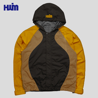 Vestes de vol professionnelles personnalisées pour hommes Fitness Jogging avec poches zippées à capuche mince imperméable couleurs assorties coupe-vent