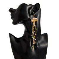 Parure de bijoux vintage dorée style bohème avec étoile de mer et coquillages, boucles d'oreilles à pampilles perlées et collier, accessoires d'été pour femme, plage et océan