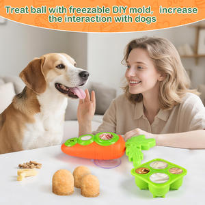 Balle interactive TPR en forme de <span class=keywords><strong>carotte</strong></span> pour chien, jouet distributeur de friandises, anti-ennui, pour la dentition, le puzzle et l'entraînement à la mastication - Product Image 6