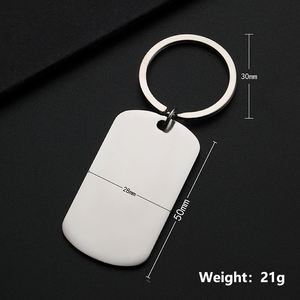 Gantungan kunci khusus tanda Laser kosong bentuk Tag anjing gaya baru untuk hadiah liburan - Product Image 2